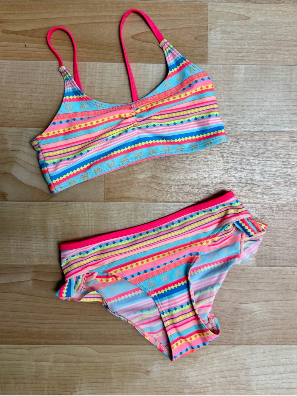 H&M Girls 2-Piece Bikini Swimsuit Size 4-6 Years